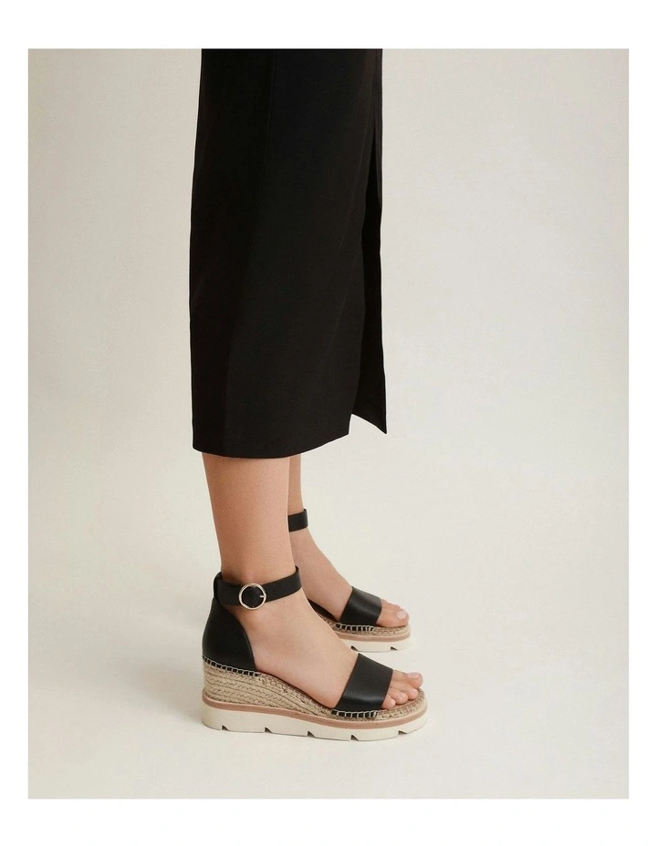 Kelly Mid Heel Wedges in Black image 2