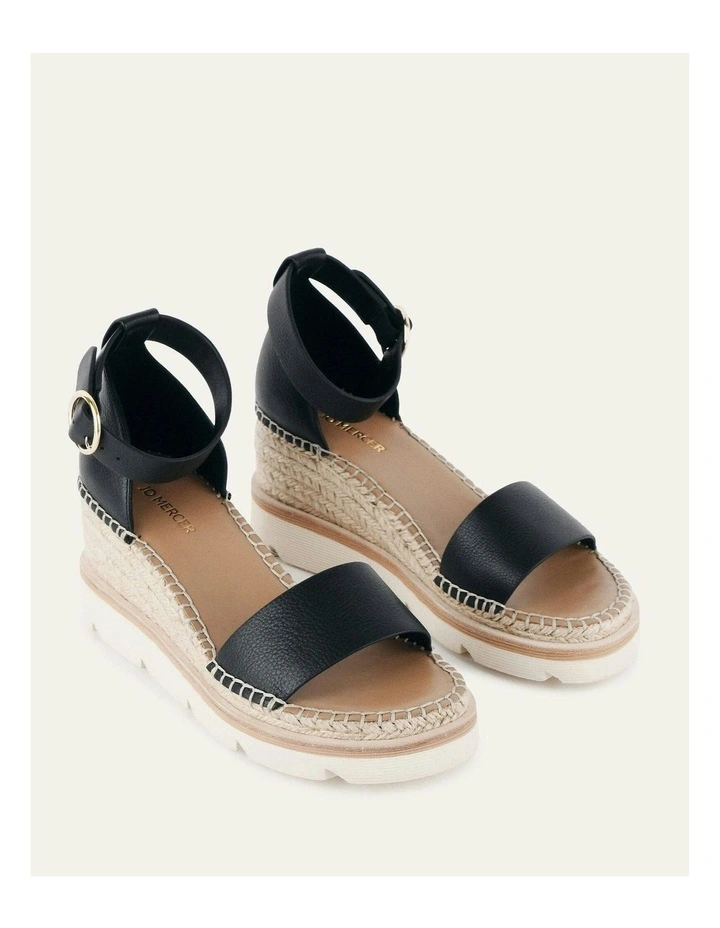 Kelly Mid Heel Wedges in Black image 3