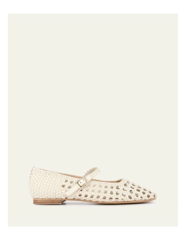 Willis Casual Leather Flats in Off White image 1