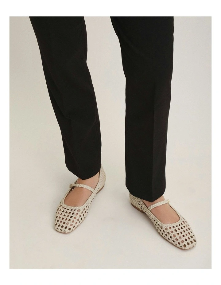 Willis Casual Leather Flats in Off White image 2