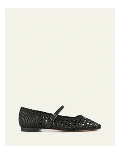Willis Casual Leather Flats in Black