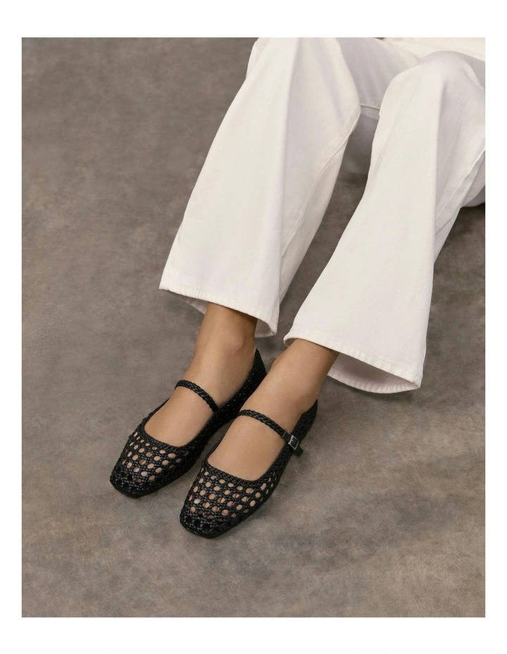 Willis Casual Leather Flats in Black image 2