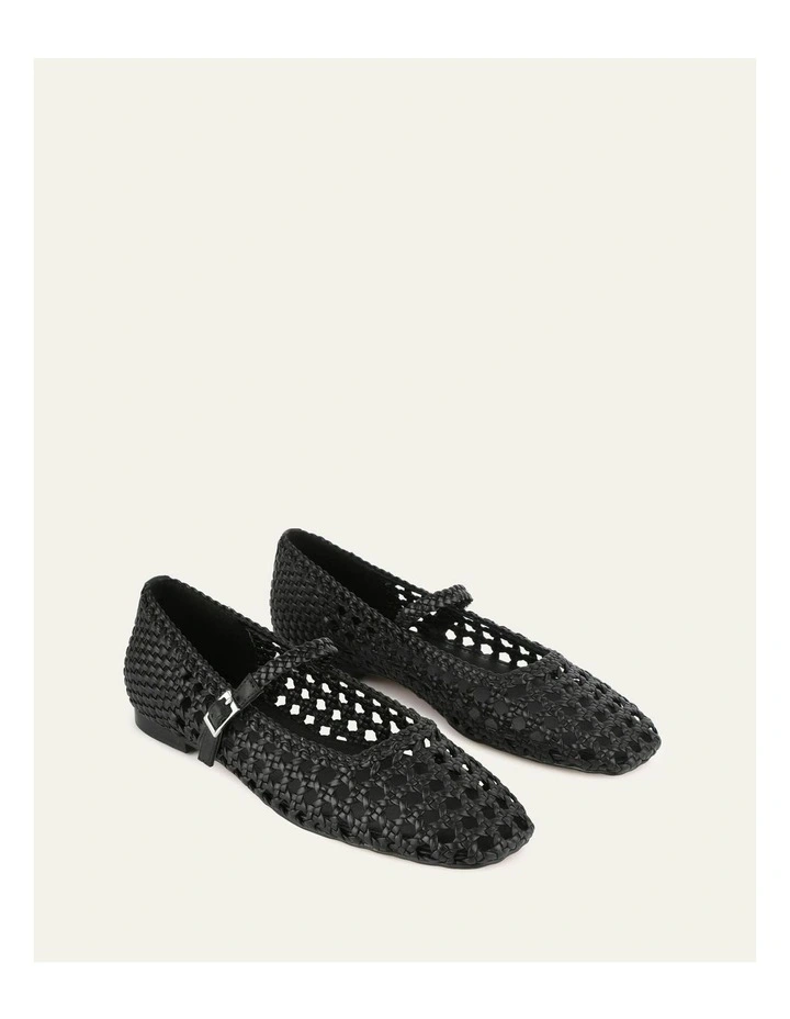 Willis Casual Leather Flats in Black image 3