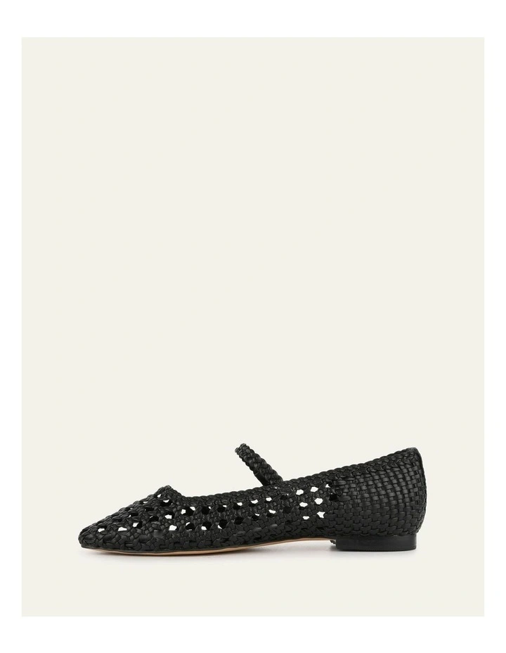 Willis Casual Leather Flats in Black image 5