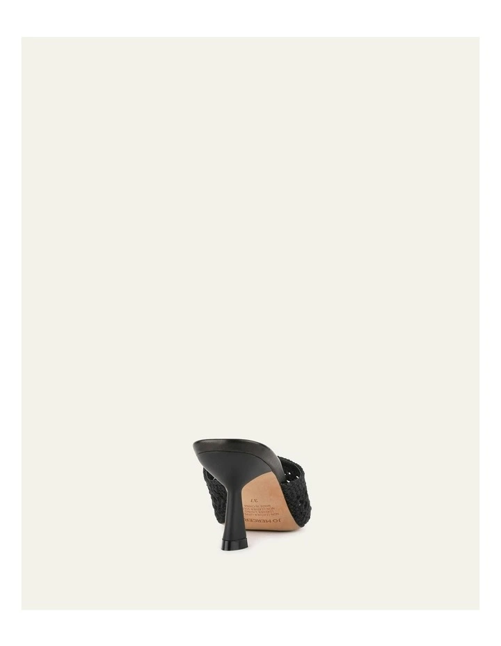Jordyn Mid Heel Textile Sandals in Black image 5