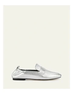 Bowen Leather Loafers in Silver