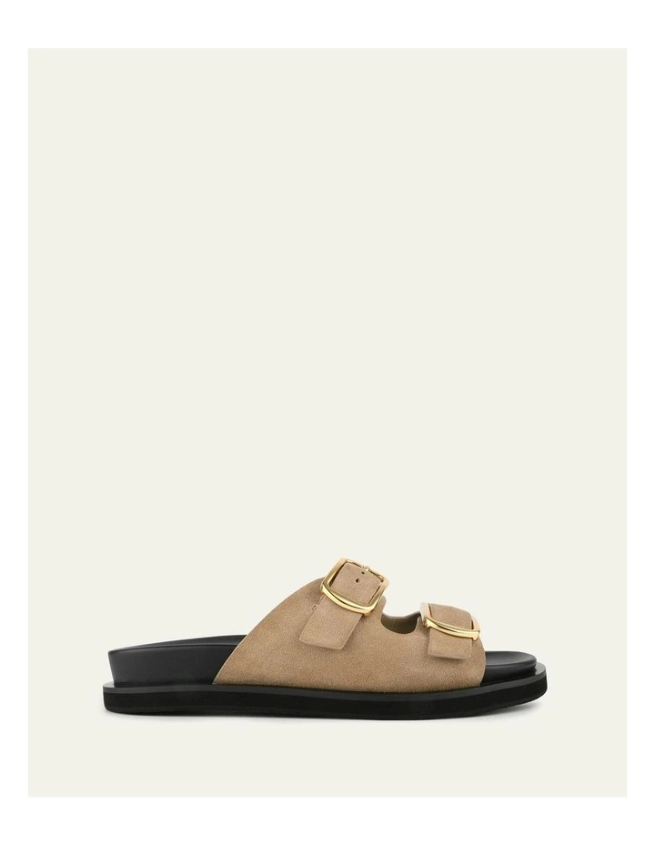 Egon Flat Suede Sandals in Beige image 1
