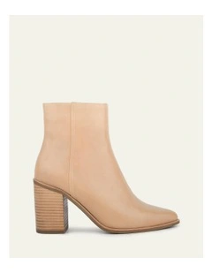 Luna High Ankle Boots in Beige