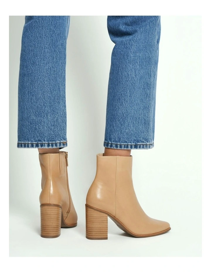 Luna High Ankle Boots in Beige image 2