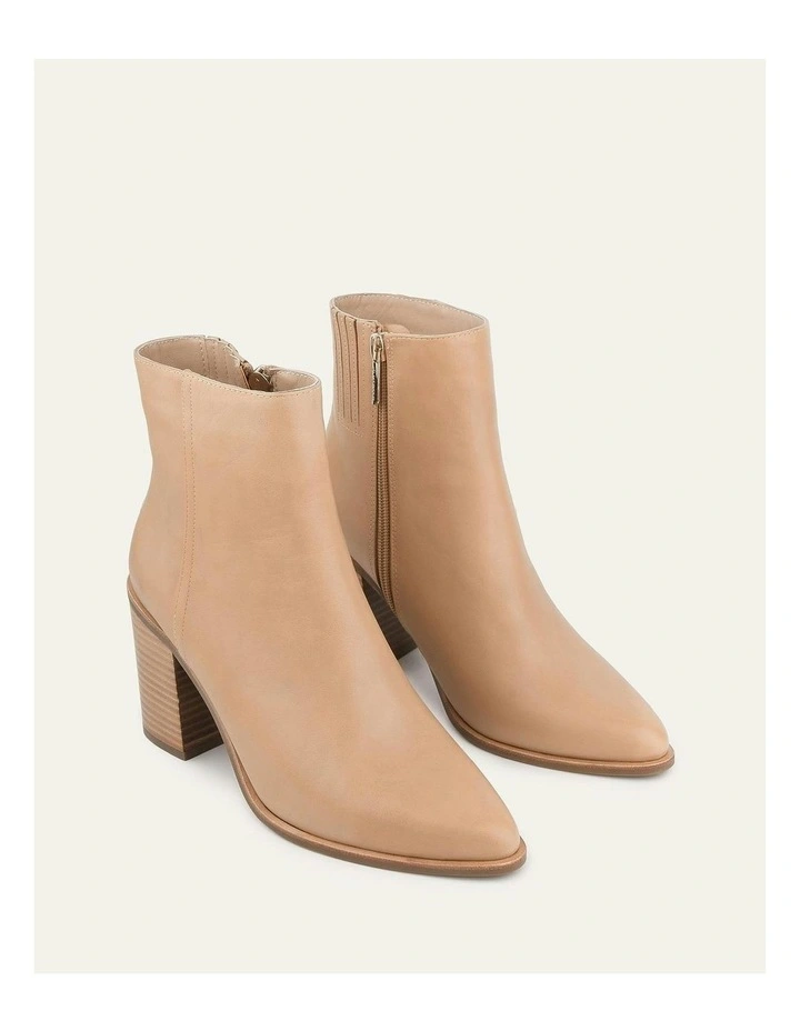 Luna High Ankle Boots in Beige image 3