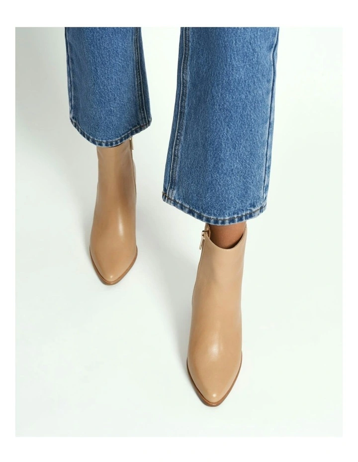 Luna High Ankle Boots in Beige image 7
