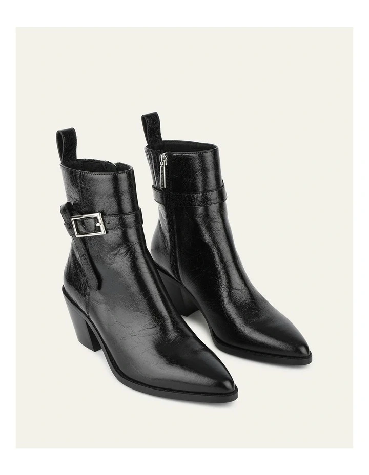 Zena Mid Ankle Boots in Black image 3