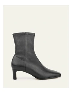 Quince Mid Ankle Boots in Black