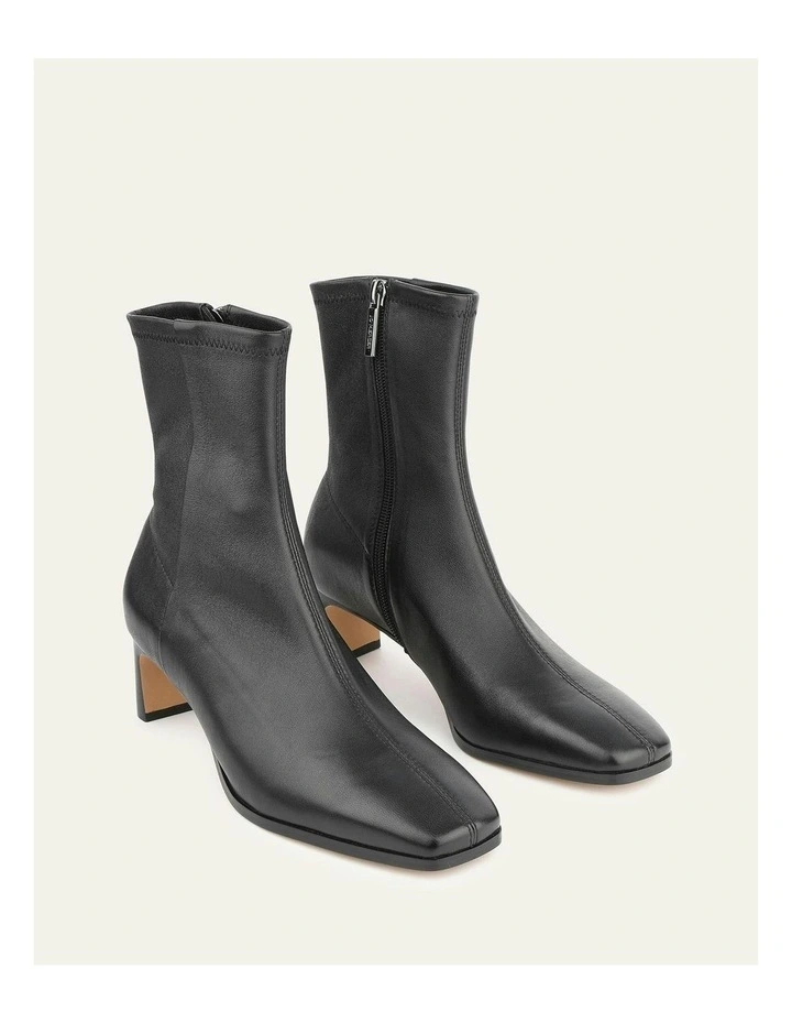 Quince Mid Ankle Boots in Black image 3