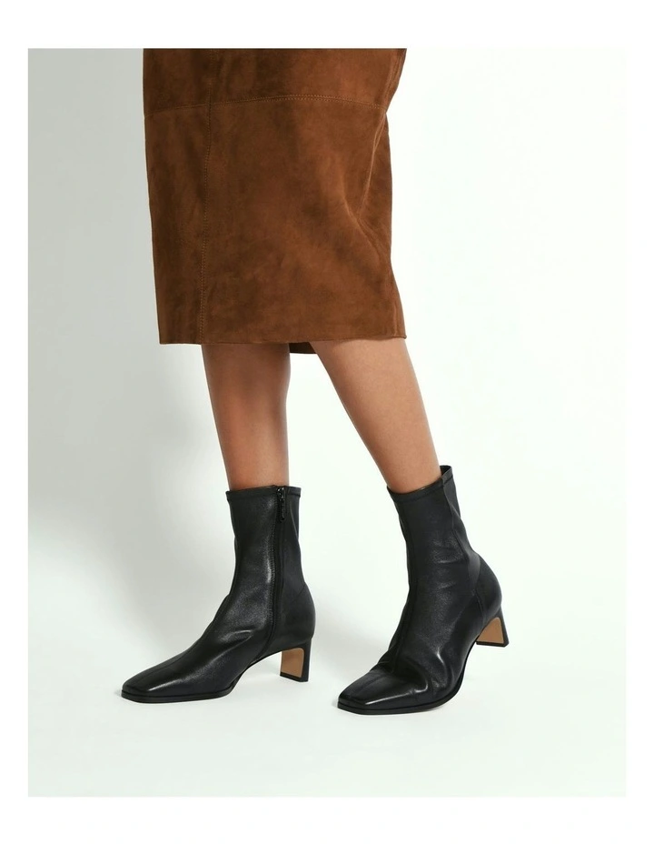 Quince Mid Ankle Boots in Black image 7