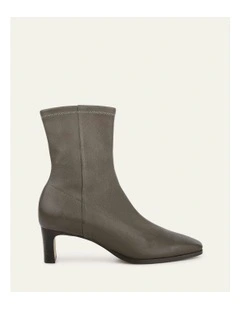 Quince Mid Ankle Boots in Dark Olive