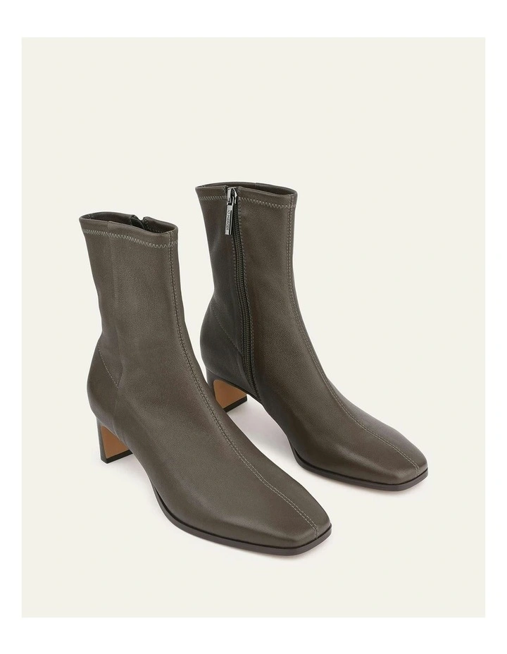 Quince Mid Ankle Boots in Dark Olive image 3