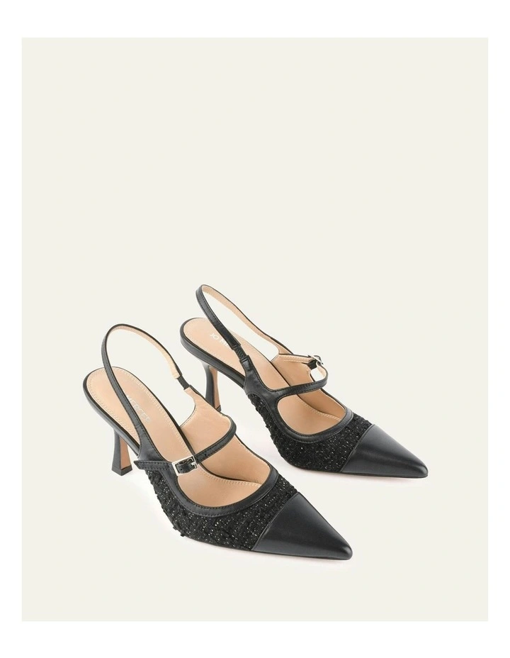 Ascot High Heels in Black Tweed image 3