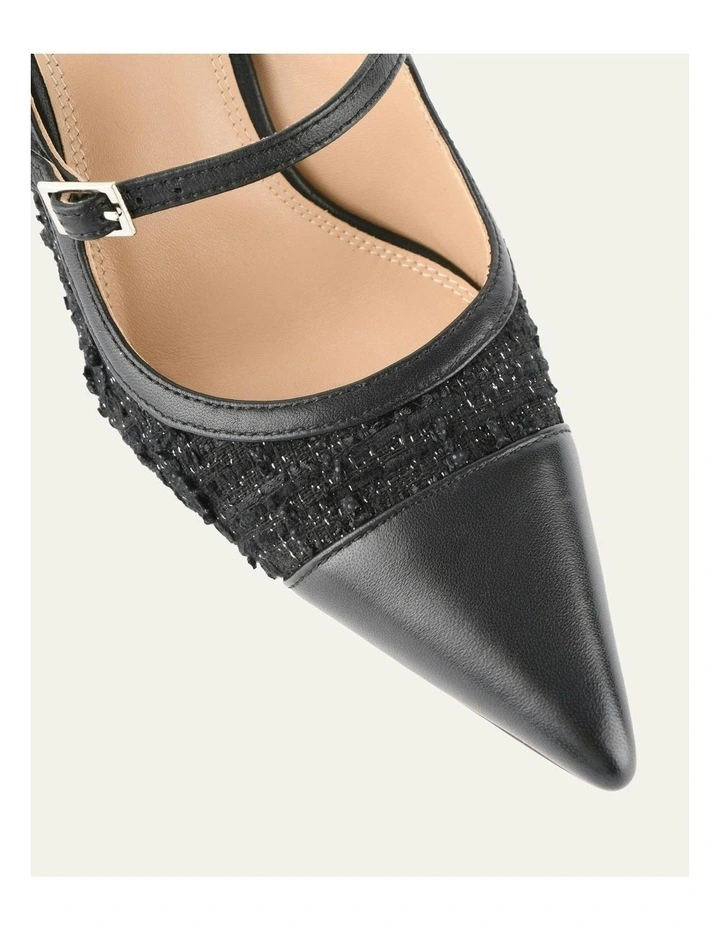 Ascot High Heels in Black Tweed image 4