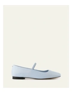 Leather Avery Casual Flats in Mist Blue