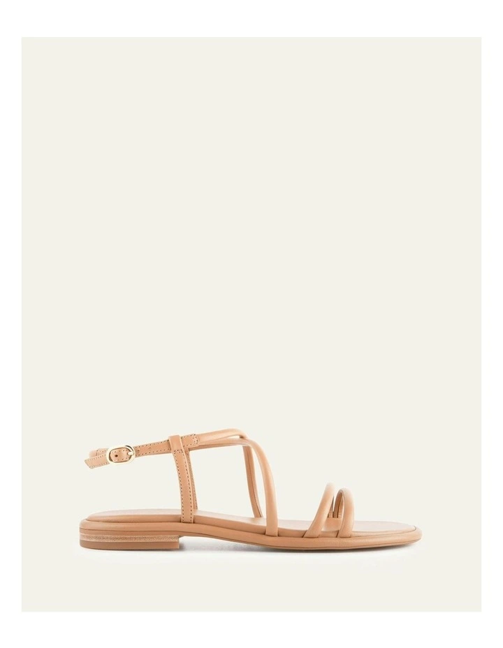 Leather Catalina Flat Sandals in Toffee image 1
