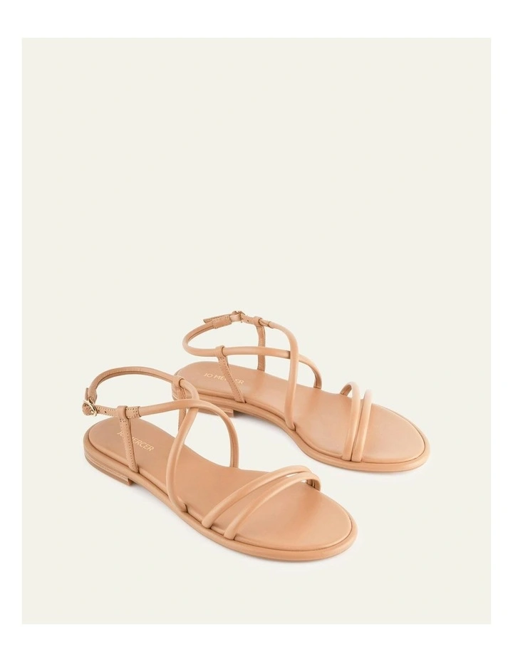 Leather Catalina Flat Sandals in Toffee image 2