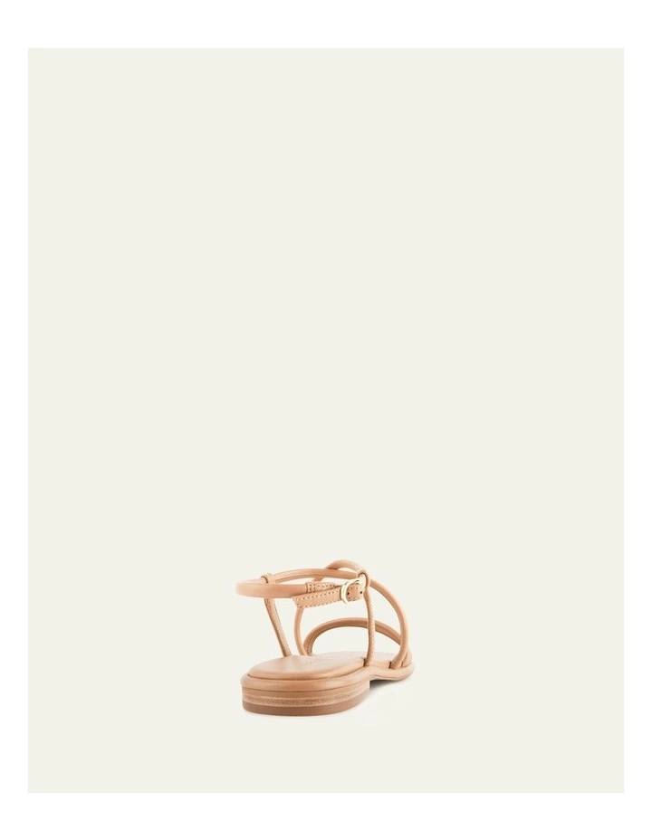 Leather Catalina Flat Sandals in Toffee image 4