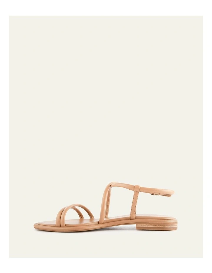 Leather Catalina Flat Sandals in Toffee image 5