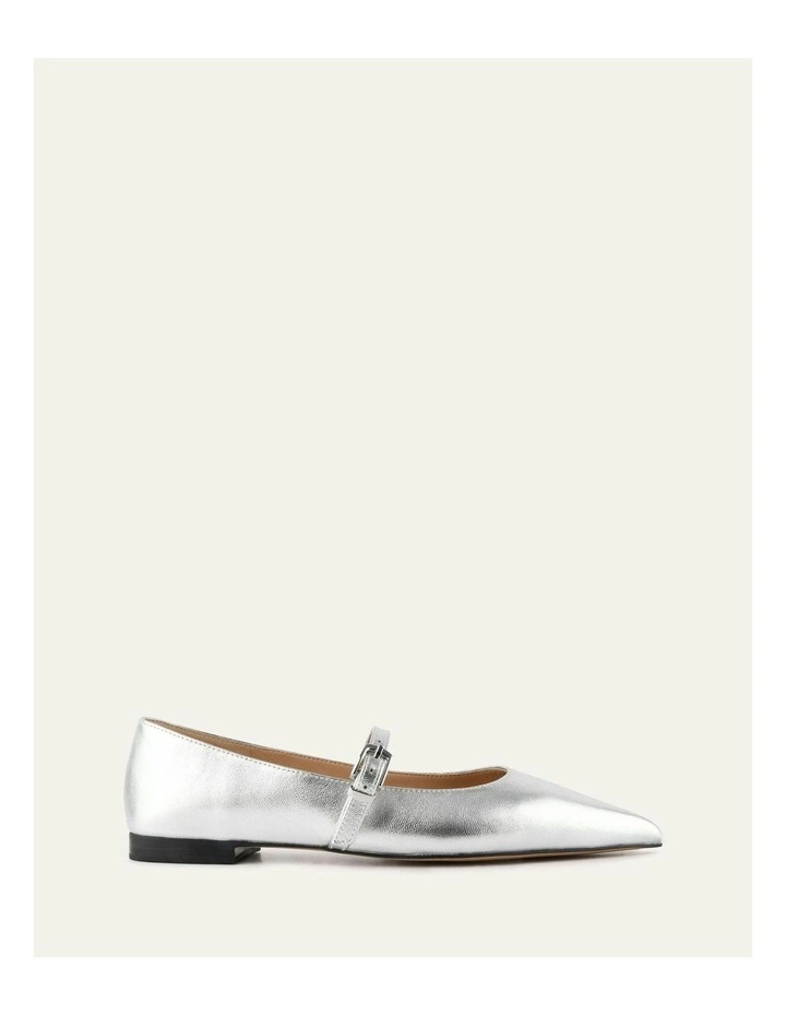 Dilaria Dress Leather Flats in Silver image 1