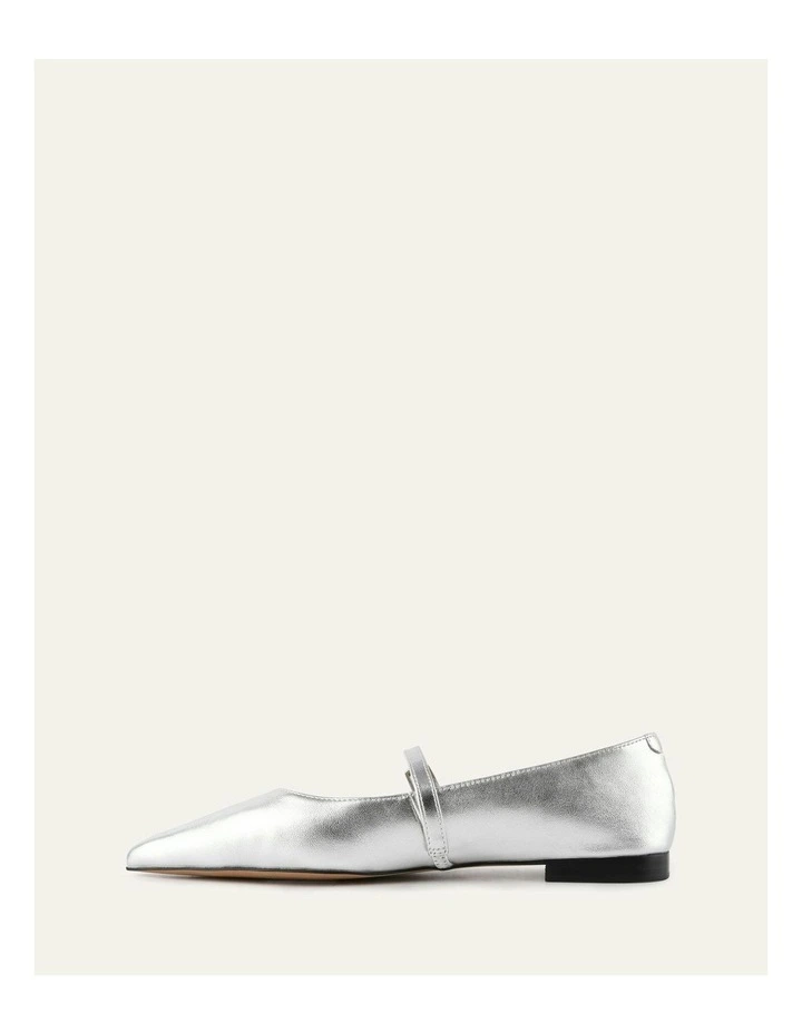 Dilaria Dress Leather Flats in Silver image 6