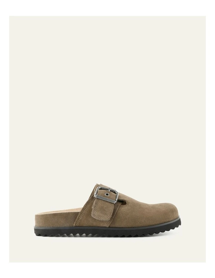 Suede Juno Casual Flats in Khaki image 1