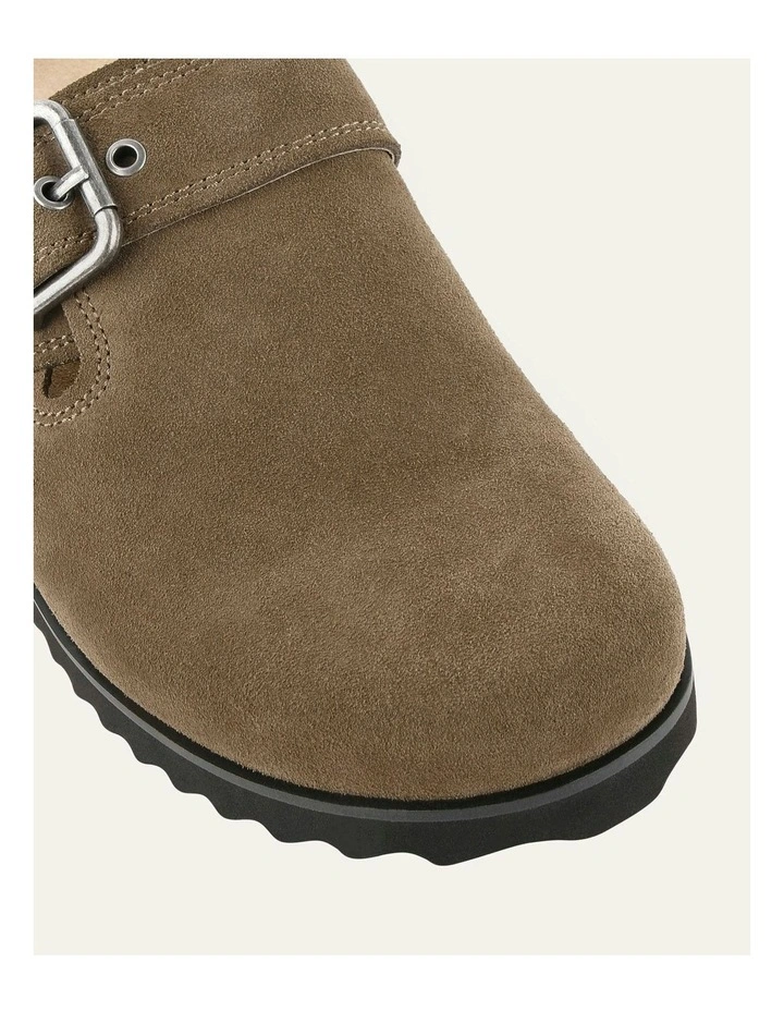 Suede Juno Casual Flats in Khaki image 4