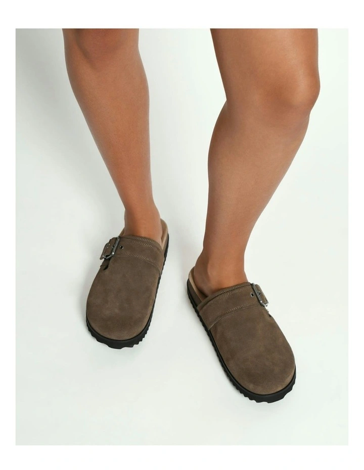 Suede Juno Casual Flats in Khaki image 7