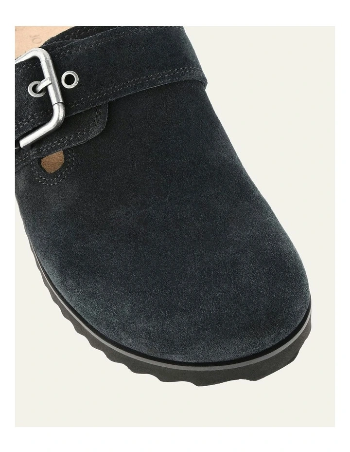 Suede Juno Casual Flats in Washed Black image 4