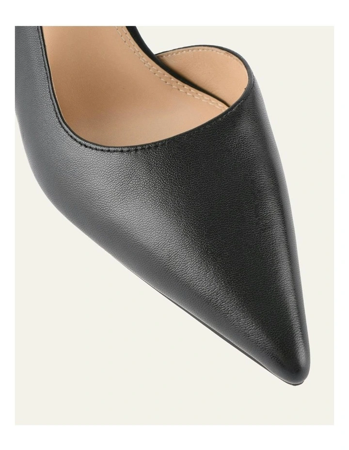Leather Ricki Mid Heels in Black image 4