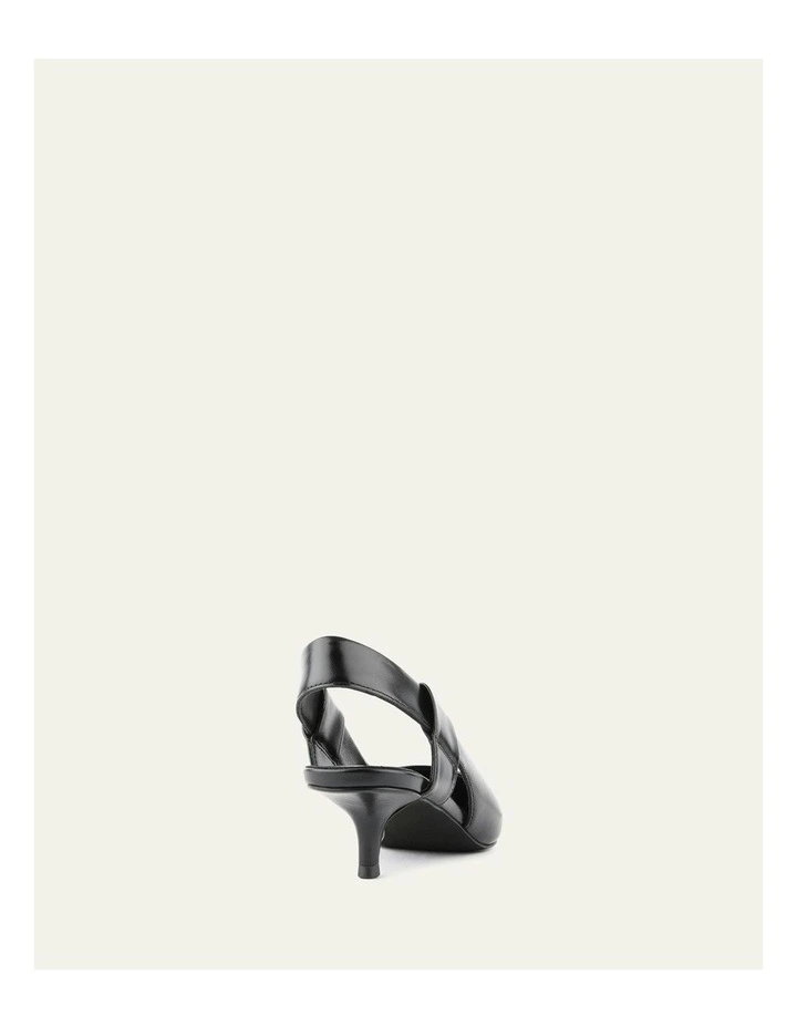 Leather Rosa Low Heels in Black image 5