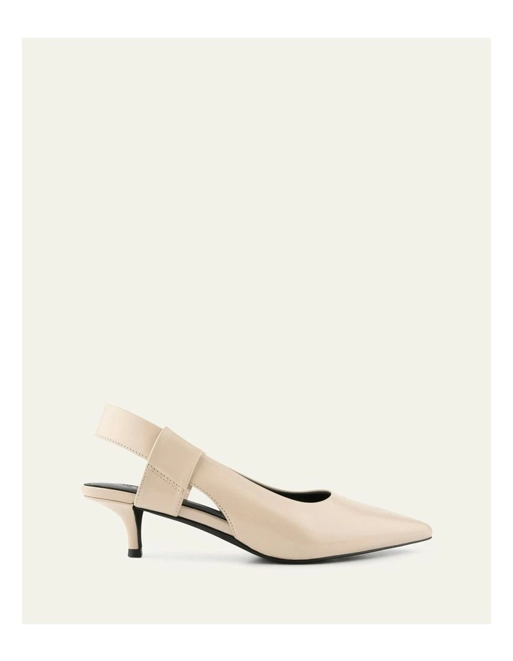 Leather Rosa Low Heels in Sand image 1