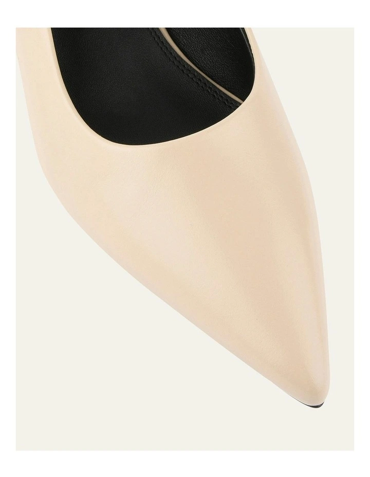 Leather Rosa Low Heels in Sand image 4