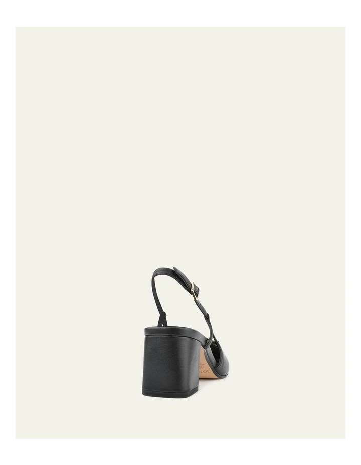 Leather Petra Low Heels in Black image 5
