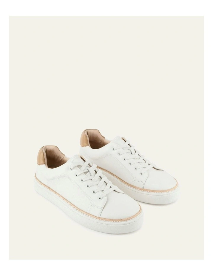 Leather Brinley Sneakers in White image 3