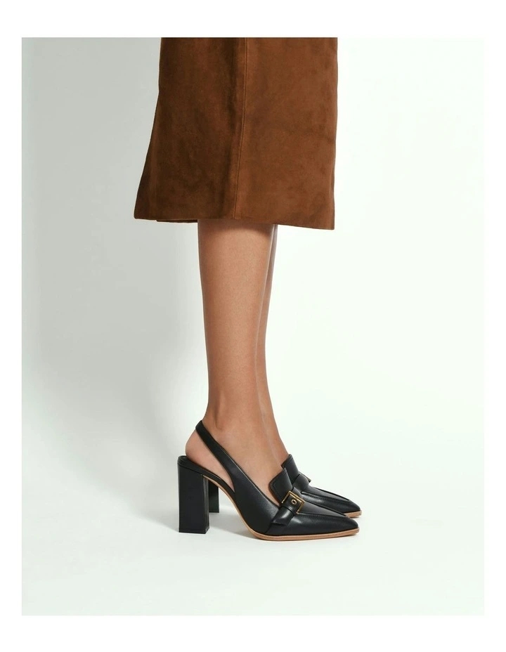 Leather Codie High Heels in Black image 2