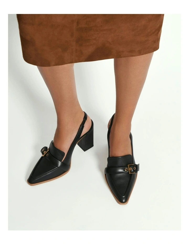 Leather Codie High Heels in Black image 7