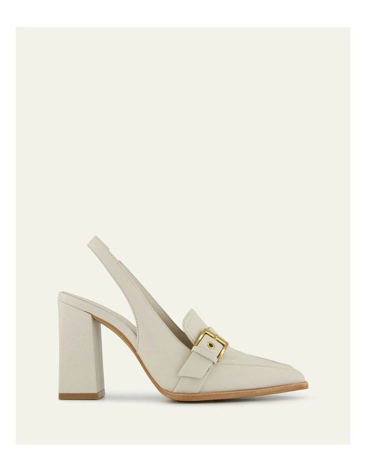 Codie High Leather Heels in Off White image 1