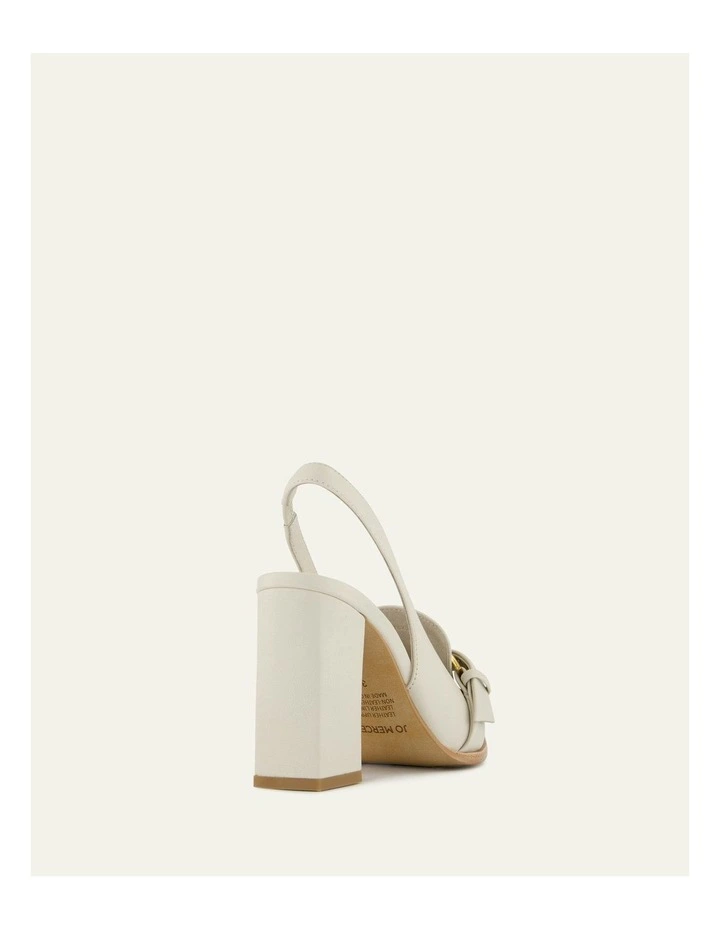 Codie High Leather Heels in Off White image 5