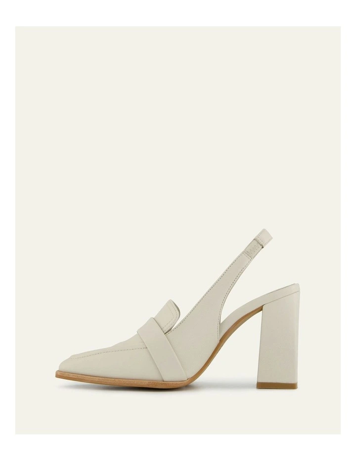 Codie High Leather Heels in Off White image 6