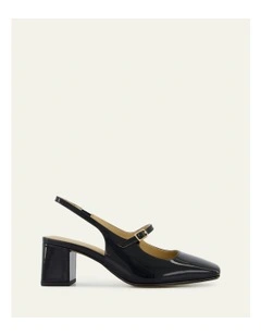 Peggy Low Heels in Black Patent