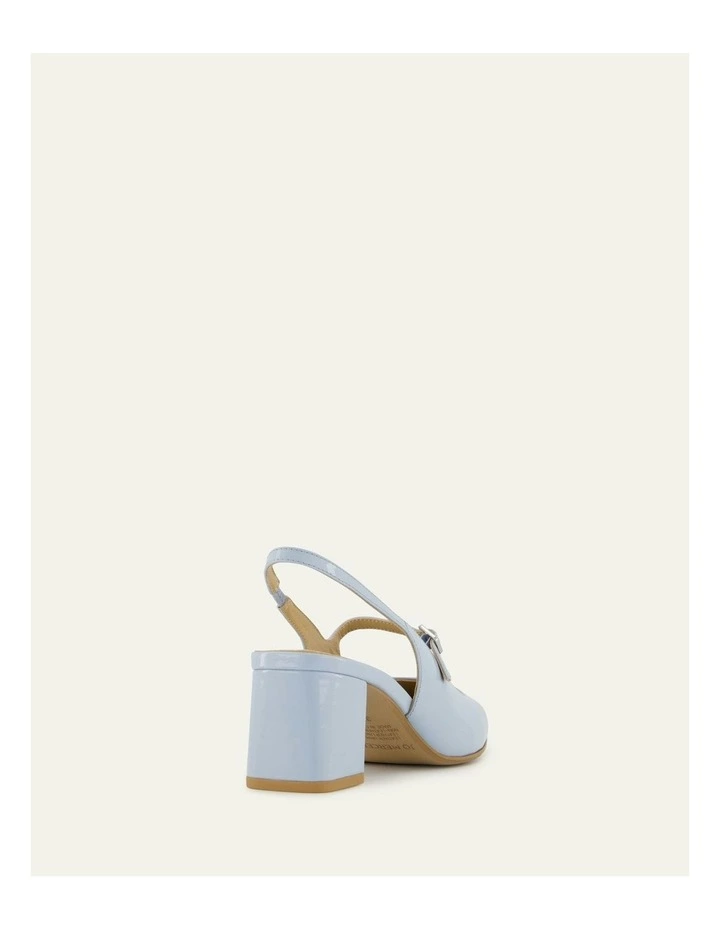 Peggy Low Heels in Mist Blue Patent image 5