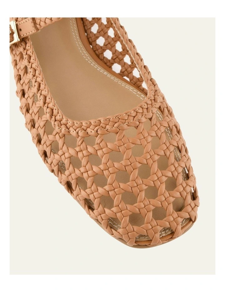 Willis Casual Leather Flats Shoe in Caramel image 4