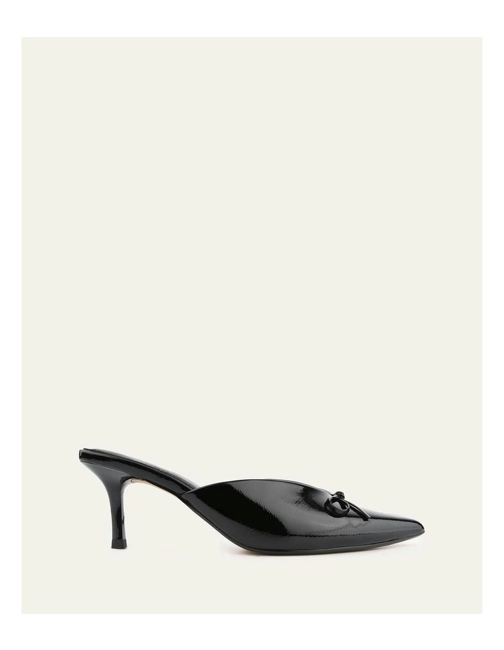 Betsy Mid Heels Crinkle Patent in Black image 1