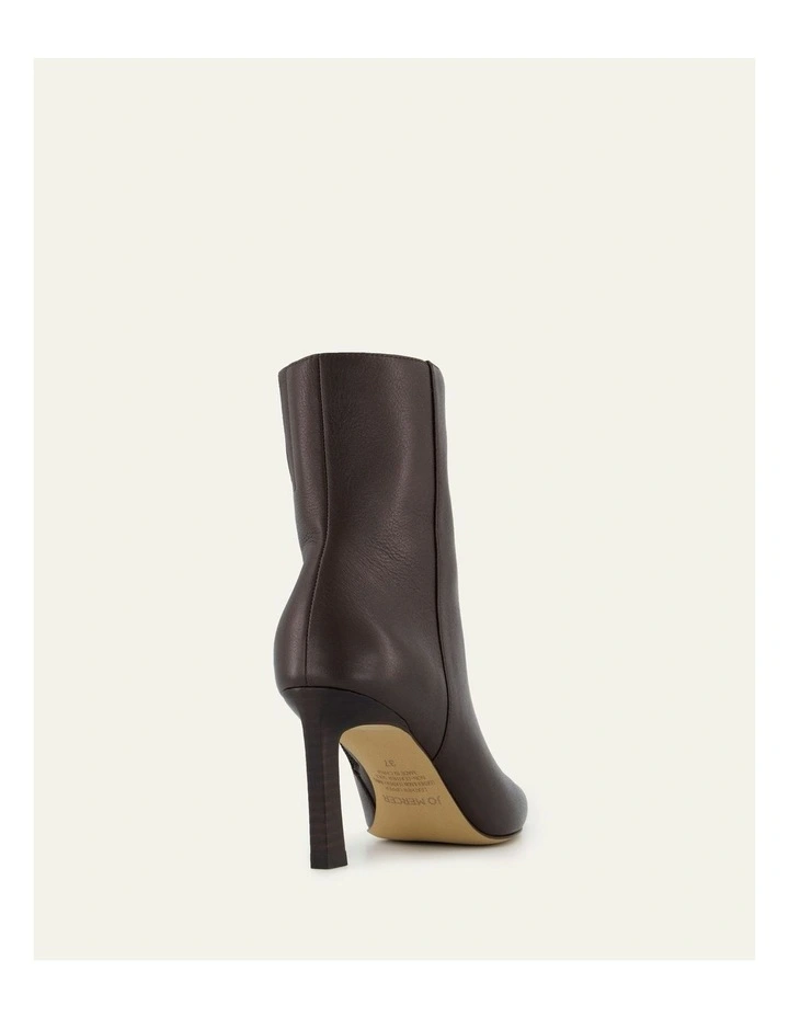 Nessie Mid Ankle Boots Bitter Leather in Choc image 4